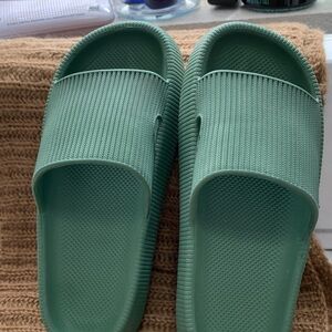 Green Women's Slide Sandals